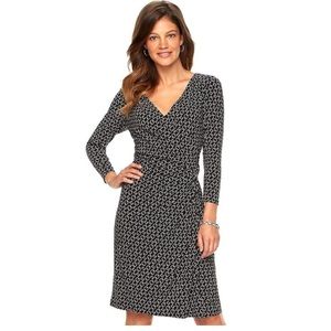 NWT Chaps Black and White Chain Dress